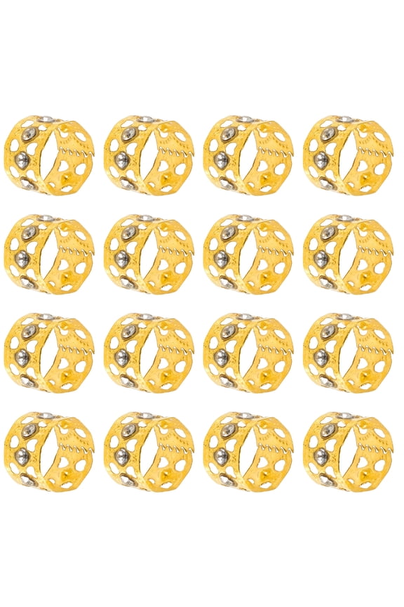 50pcs Braiding Hair Clasps Metal Hair Rings For Women At Bridal Fashion Shows