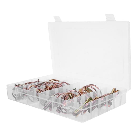 ELAYARD 50Pcs Multi Size Heavy Duty Locking Coupler Hitch Pins for Trailer Lawn Mower Farm