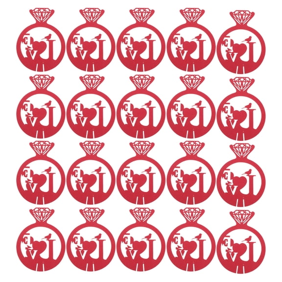 ELAYARD 50Pcs Red Wine Glass Charms Reusable Paper Tags for Wedding and Cocktail Events