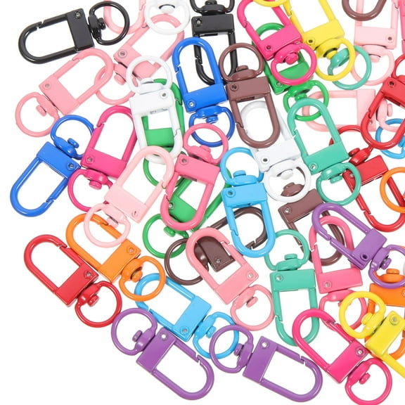 ELAYARD 50Pcs Swivel Trigger Snap Hooks Zinc Alloy Keychain Clips Assorted Color
