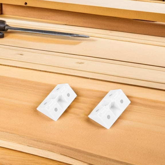 ELAYARD Versatile White Plastic Corner Brackets, Easy Install for Cabinets and Shelves