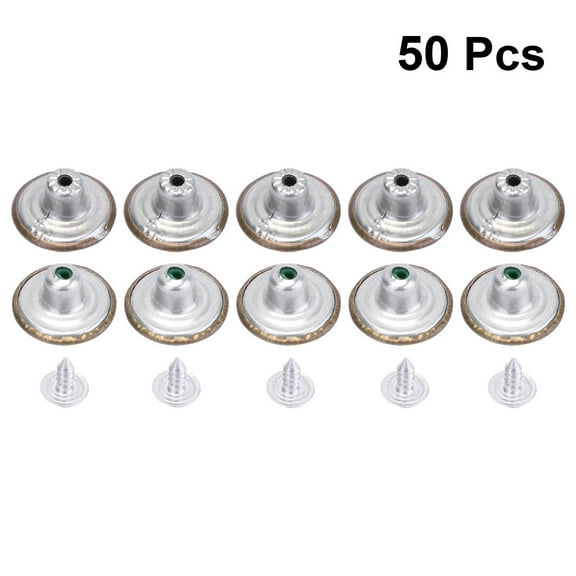 ELAYARD 50Set Metal Jeans Buttons Reinforced Rivets for Jackets Shorts and Overalls