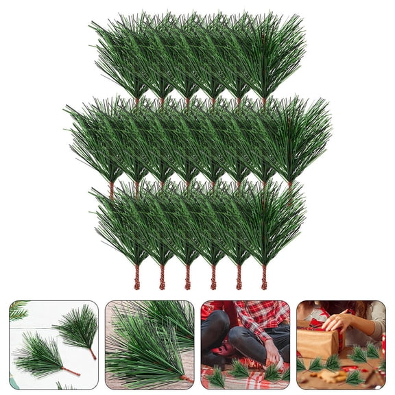ELAYARD Artificial Pine Needles Green Plastic 50Pcs