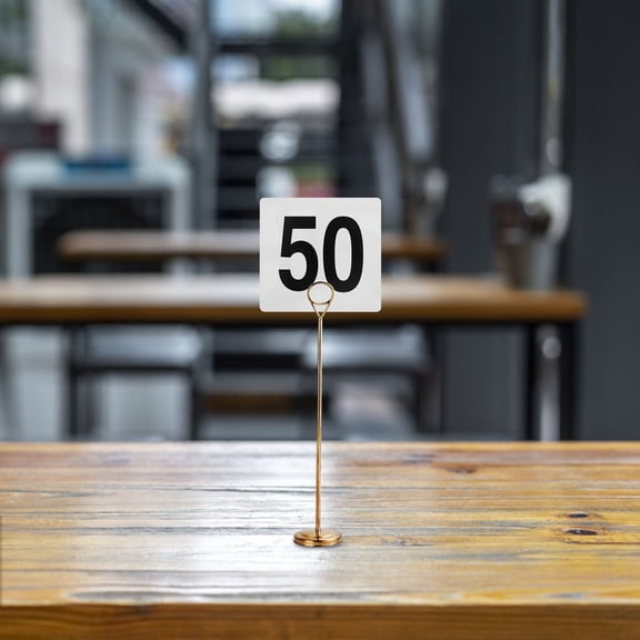 ELAYARD 50Pcs Party Table Number Cards in White PVC for Easy Seat Identification