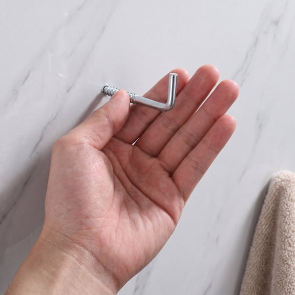 ELAYARD 50pcs L Shaped Screw in Hooks Stainless Steel 2 Inch for Hanging