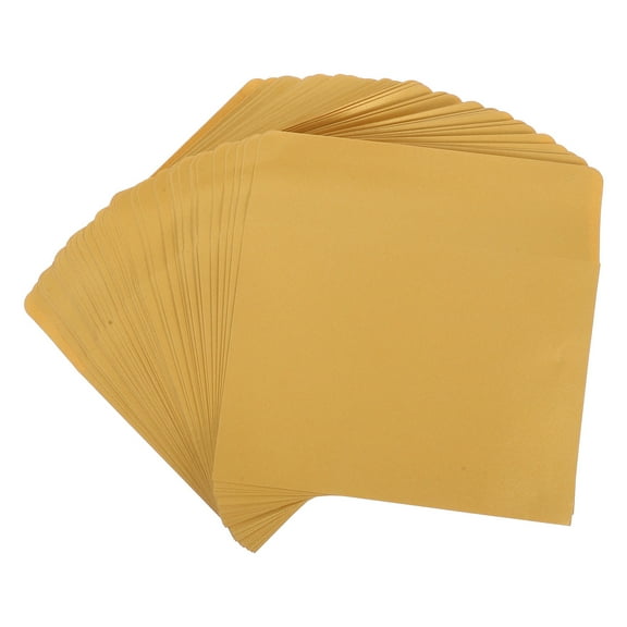 ELAYARD 50pcs Self Adhesive Golden Envelopes for Mailing Pearlescent Closure Western Style Home Users