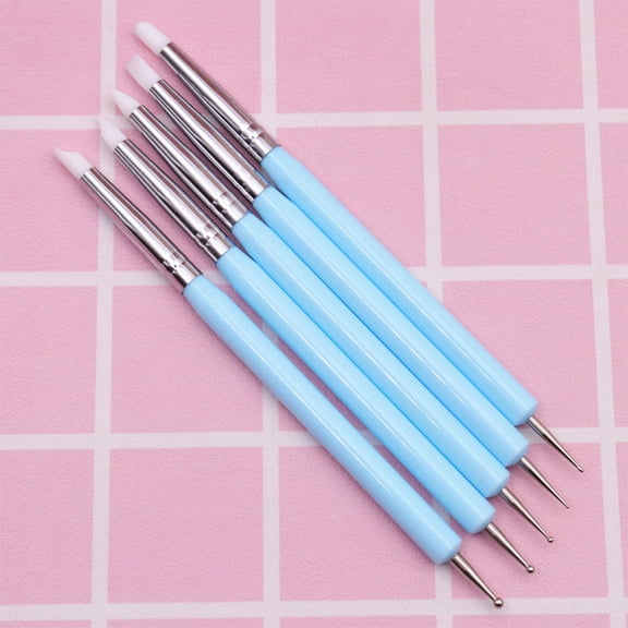 ELAYARD Back to School Baking Set Fondant Cake Embossing Stylus Set Blue Stainless Steel 5Pcs