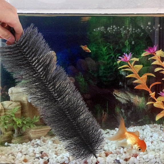 ELAYARD Aquarium Filter Brush, Black, Flexible Stainless Steel, All-Round Cleaning, 5Pcs