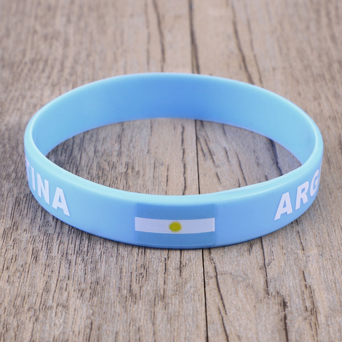 ELAYARD 5Pcs Durable Sky Blue Silicone Flag Wristbands for Team ...