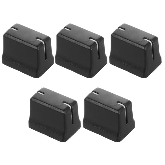 ELAYARD 5Pcs Replacement Fader Knobs Black Plastic for Console Mixer Potentiometer Use