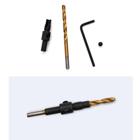 ELAYARD 5Pcs Drill Countersink Bit Set with Round Design for Accurate Fast Drilling on Multiple Materials