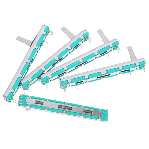 ELAYARD 5Pcs Dual Channel Potentiometer Kit with Slider Knobs for Precise Electric Guitar Volume Control