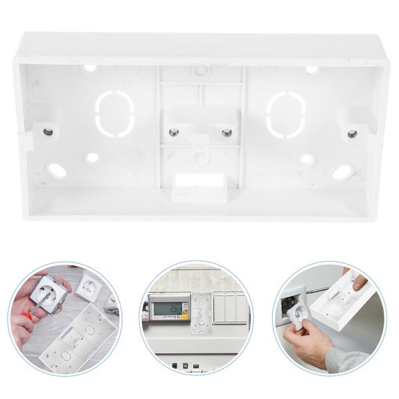 ELAYARD 5Pcs Electric Boxes For Outlets PVC White Square For Offices Homes