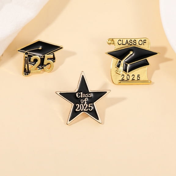 ELAYARD Graduation Cap Pin Multi Zinc Alloy Elegant Design for 2025 5Pcs