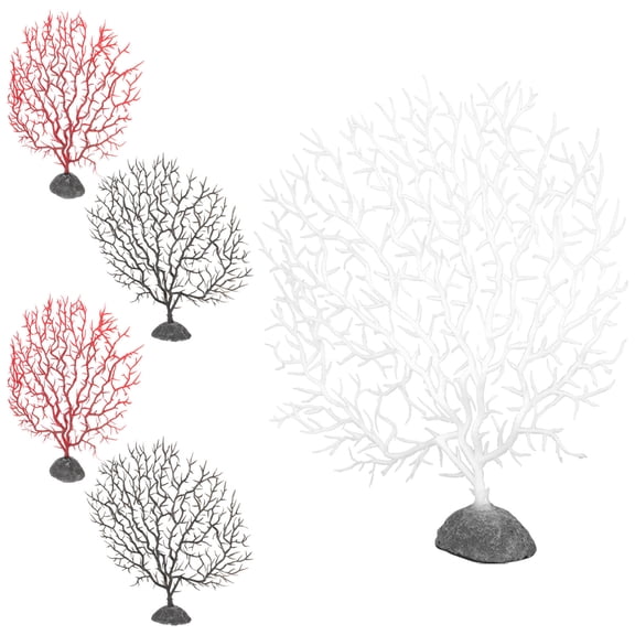 ELAYARD 5Pcs Artificial Coral Tree Aquarium Decor with Assorted Colors