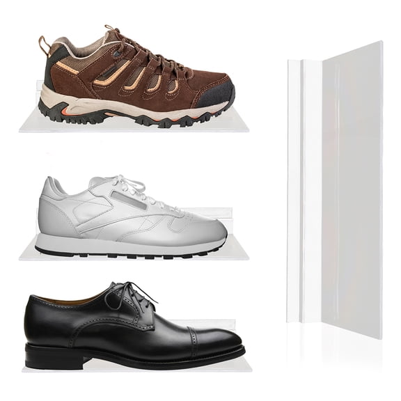 ELAYARD 5Pcs Floating Shoe Shelves for Wall Clear Retail Display Storage with Easy Installation