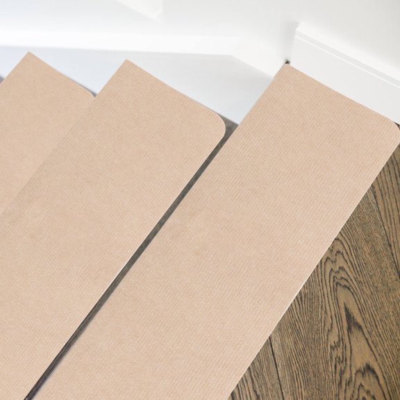 ELAYARD 5Pcs Household Beige Stair Protector with Non-Skid Polyester Material for Bathroom