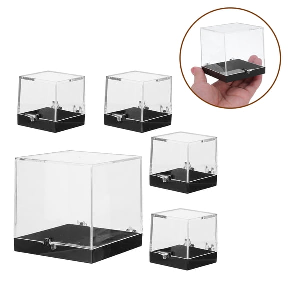 ELAYARD 5Pcs Lightweight Rock Display Organizer Boxes for Indoor and Outdoor Specimen Showcases