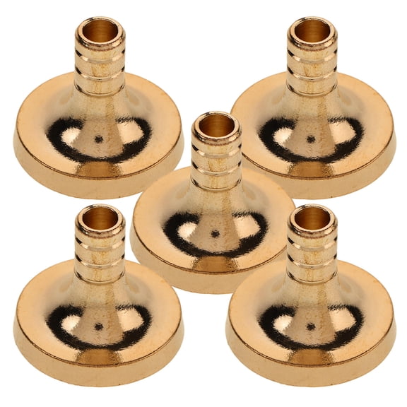 ELAYARD 5Pcs Portable Metal Backflow Cone Holder Incense Stick Stand Light Brown for Various Rooms