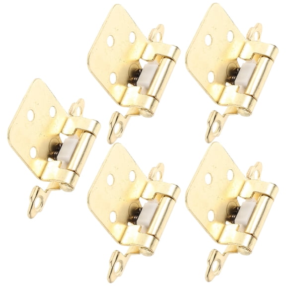 ELAYARD 5Pcs Spring Loaded Door Hinges Coffee Half Surface Durable Rv Cabinet Door Hardware