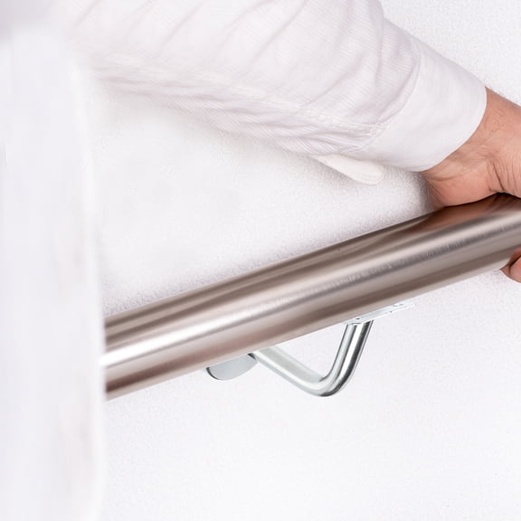 ELAYARD Stainless Steel Bannister Support Brackets, Plated, Easy to Install, Perfect for Hotels, Gyms, 5 Pieces
