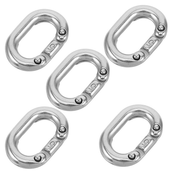 ELAYARD 5Pcs Quick Link Chain Connector Stainless Steel Heavy Duty Silver Metal Clip for Jewelry