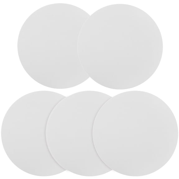 ELAYARD 5-Pack White Mouse Pads with Non- Rubber Base, Smooth for Office, Gaming, and School Use