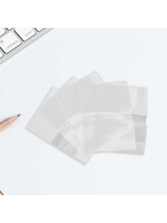 5Pcs Transparent Id Card Protector Case with Slot Design for Travel and Office Use