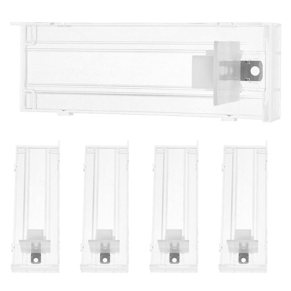 ELAYARD 5Pcs Transparent Plastic Shelf Pusher For Retail Store Beverage Dispenser Spring Loaded Organizer