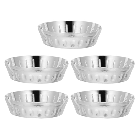 ELAYARD Set of 5 -Plated Round Plastic Bar Stool Base Covers Protective Decorative Caps