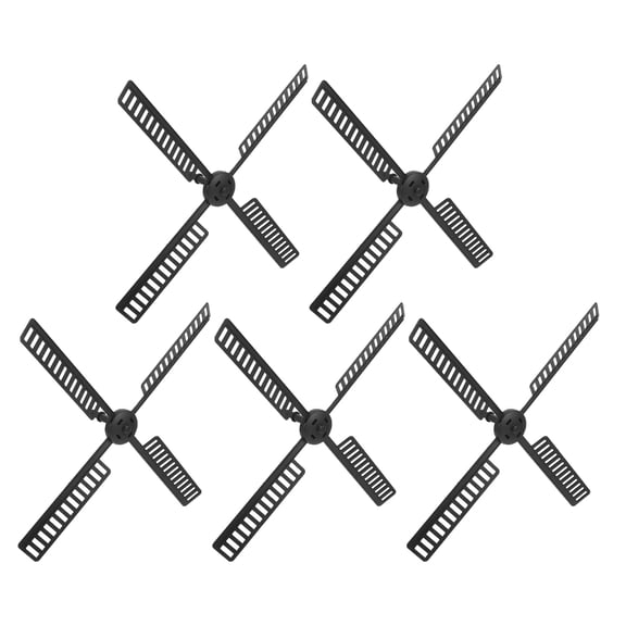 ELAYARD 5Set Plastic Solar Outdoor Windmill Fan Blades Waterproof Black Replacement for Garden Lawn