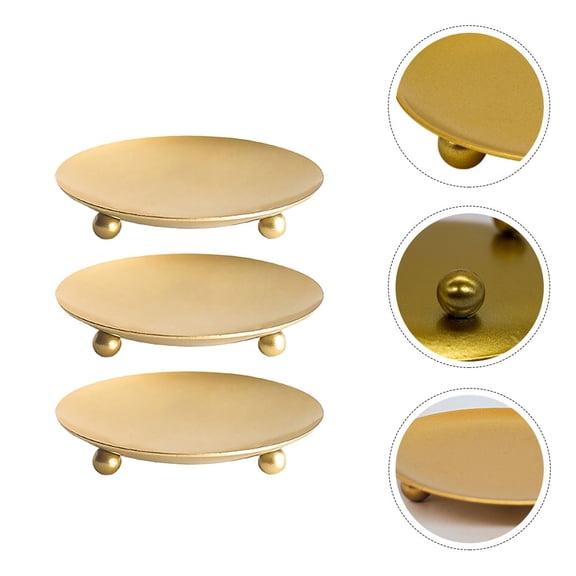 ELAYARD 5pcs Retro Iron Chamberstick Candle Holder for Home