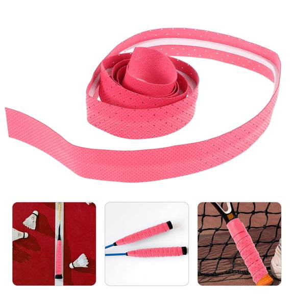 ELAYARD 5pcs Tennis Handle Grips Red EVA for Absorbent Racket Grip and Sports Use