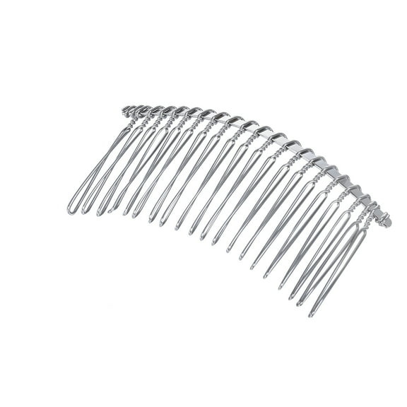 ELAYARD 5pcs Metal Hair Clip Combs Iron Wire Hair Clasp Veil Combs Inserted Combs for Women Girls ( White)