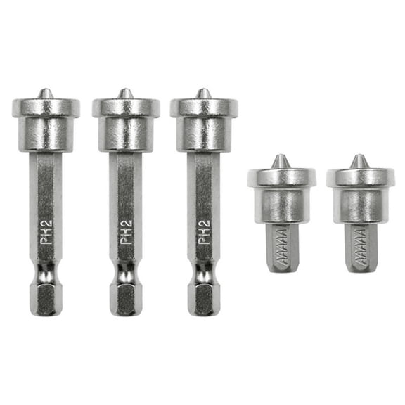 ELAYARD 5Pcs Screw Positioning Holder Screwdriver Bit Silver Durable Material Easy Installation Household Odd Jobs