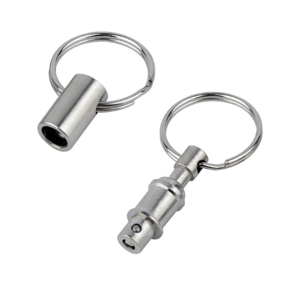 ELAYARD 5-Pack Stylish Iron Pendant Keychains with Material and Double Detachable Design for Everyday Use