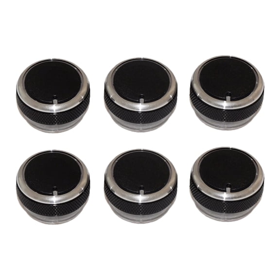 ELAYARD 6-Pack Red Air Conditioning Control Knob Buttons for , Aluminum Alloy Replacement