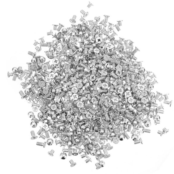 ELAYARD 600Pcs Plated Silver Cross Thread Screws for Wall Plate Outlet Cover Replacement