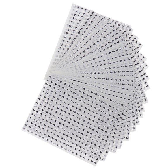 ELAYARD 6000 Pieces Self-Adhesive Number Paper Stickers for Crafting, Envelope Sealing, and Wrapping