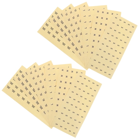 ELAYARD Waterproof PVC Clothing Size Labels Clear Peel and Stick for Retail 600Pcs