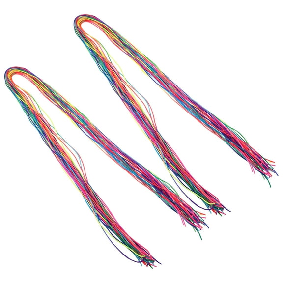 ELAYARD Cotton Hair Ribbons for Braids Vibrant Colors Trendy Gradient Design