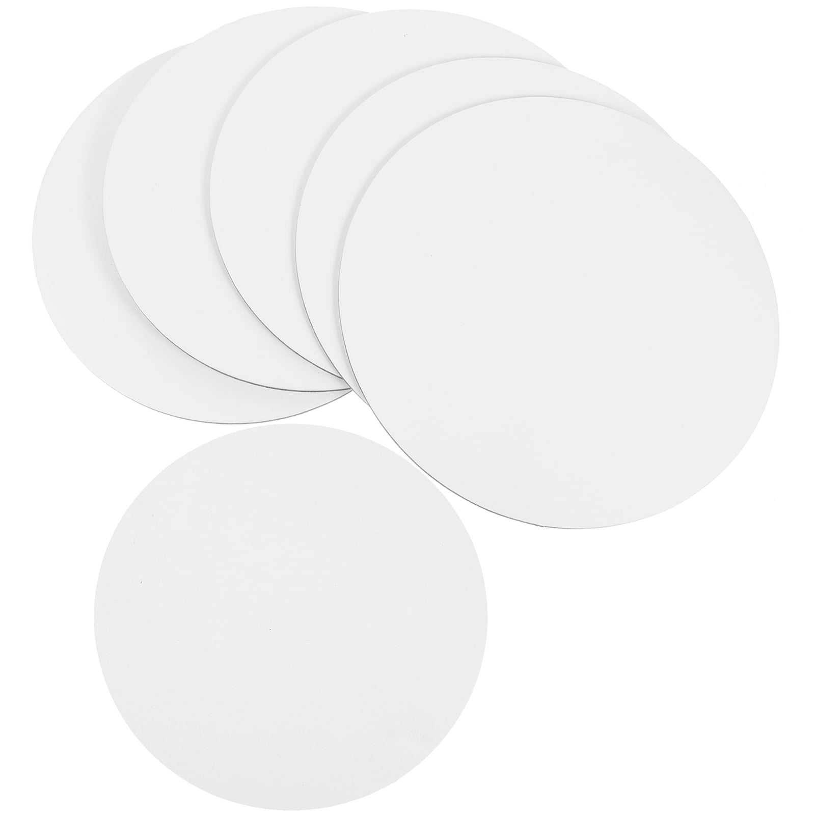 ELAYARD 6-Pack Round Stretched Cotton Canvas Boards for Beginners, Hobbyists, Drawing and Painting Art Supplies