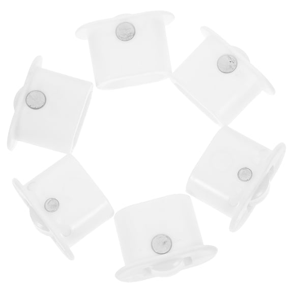ELAYARD 6-Pack White Sliding Door Pulleys with Precision Bearings for Refrigerator and Appliance Cabinet Sliders, Heavy Duty Load