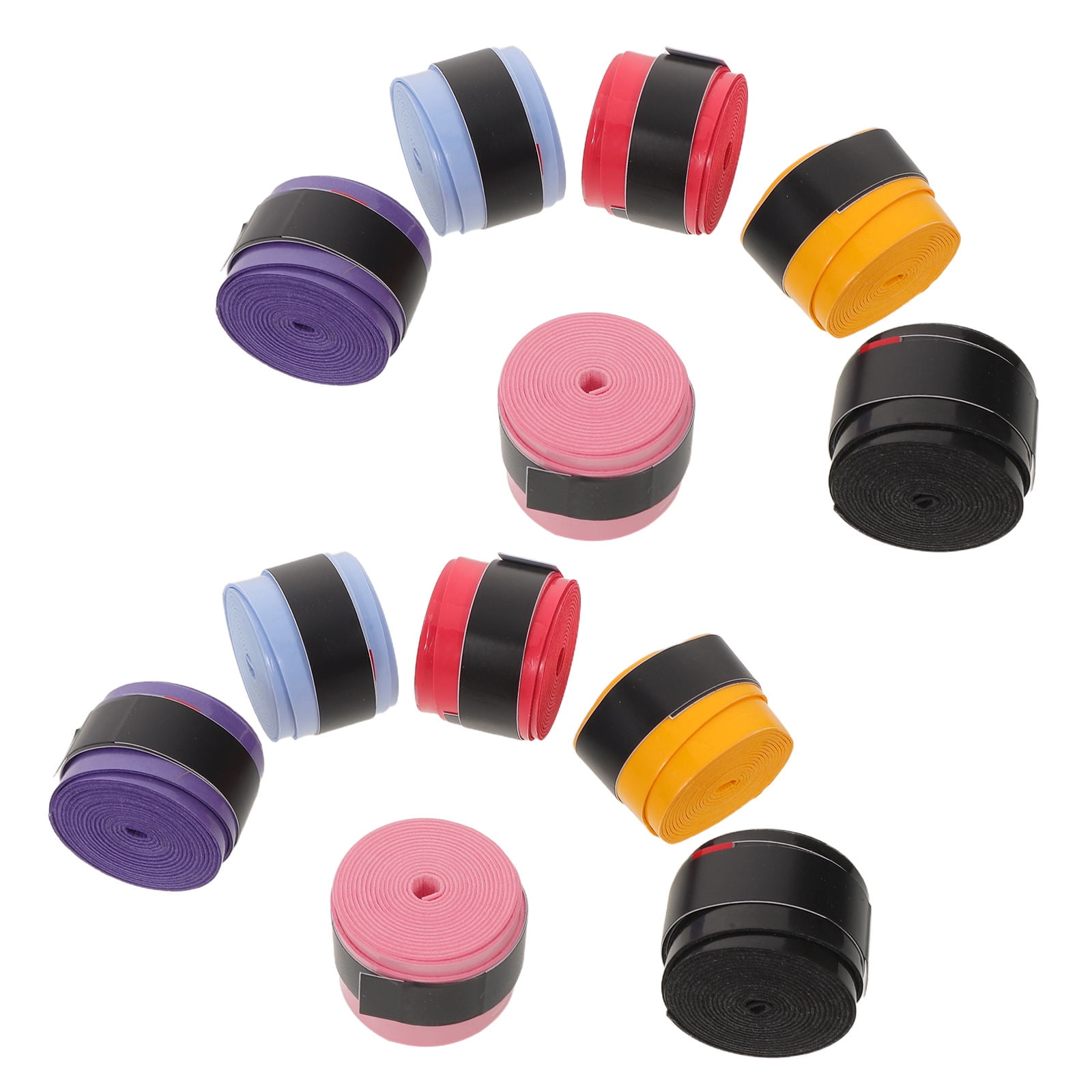 ELAYARD 6Pairs Assorted Color Badminton Overgrip Tape with Nonporous Elastic Design for Enhanced Grip