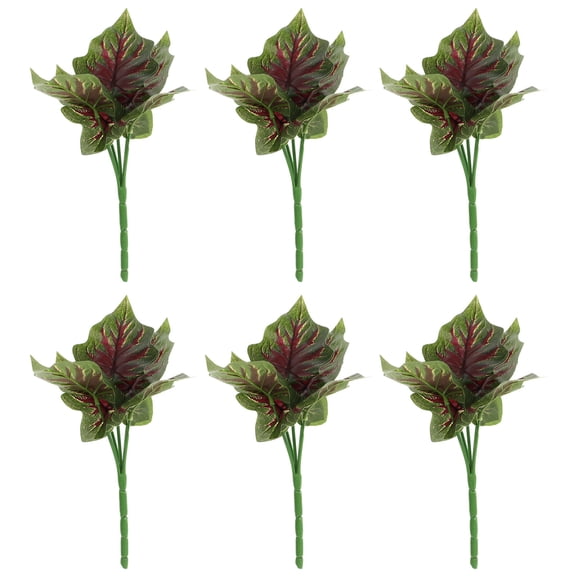 ELAYARD 6-Pack Artificial Plants with Lifelike Green Leaves for Home and Office Decor, Enhancing Calm and Relaxing Ambiance