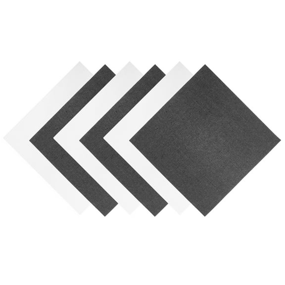 ELAYARD 6pcs Hand Embroidery Fabric Embroidery Cloth for Sewing Lovers in White