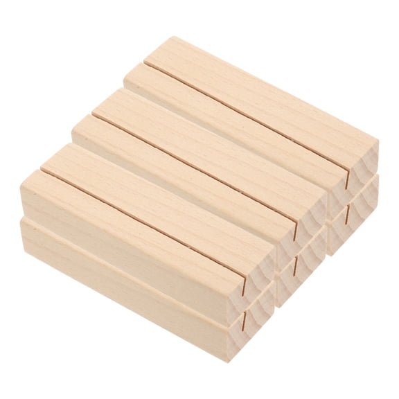 ELAYARD Set of 6 Beech Wood Place Card Holders for Wedding, Party, Home Decor, and Event Table Settings