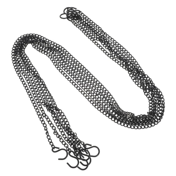 ELAYARD 6Pcs Black Metal Hanging Chains Adjustable Length for Picture Frame Plant Baskets