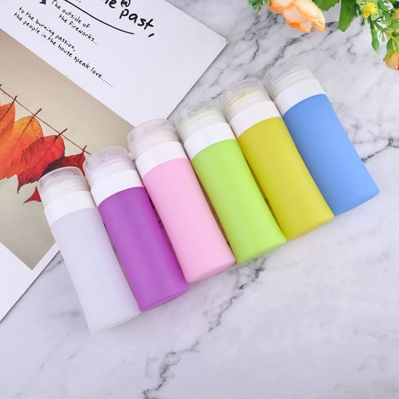 ELAYARD 6-Pack Silicone Makeup Sample Containers Travel Bottles Leakproof for Cosmetics