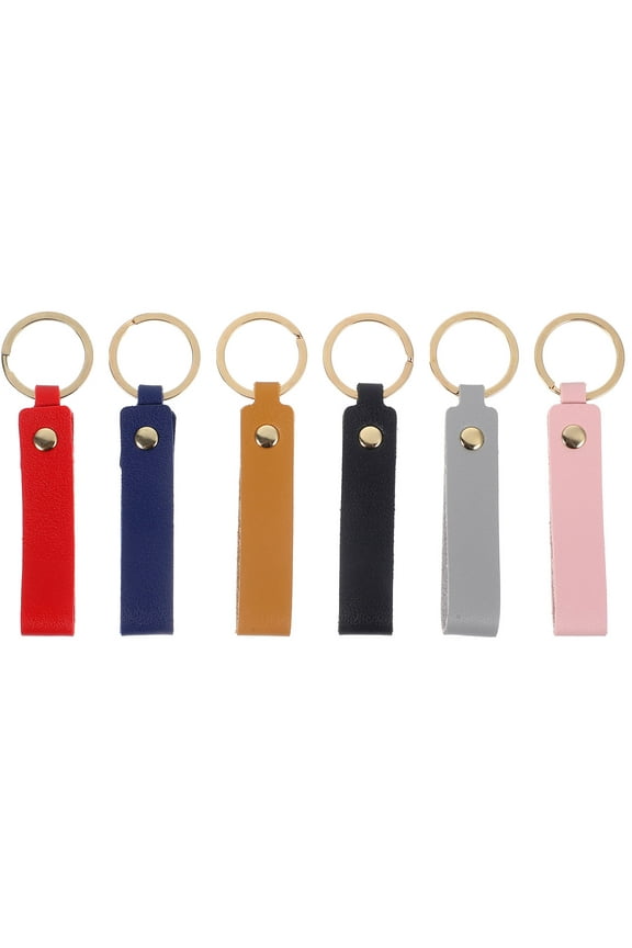 6Pcs Creative Colored Key Strap Keychains with Fine Workmanship for Key Accessories